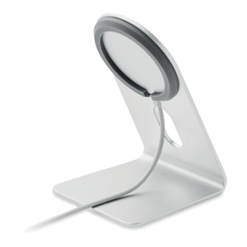 Magnetisches Ladegerät 15W mattsilber | ohne Werbeanbringung | Nicht verfügbar | Nicht verfügbar | Nicht verfügbar