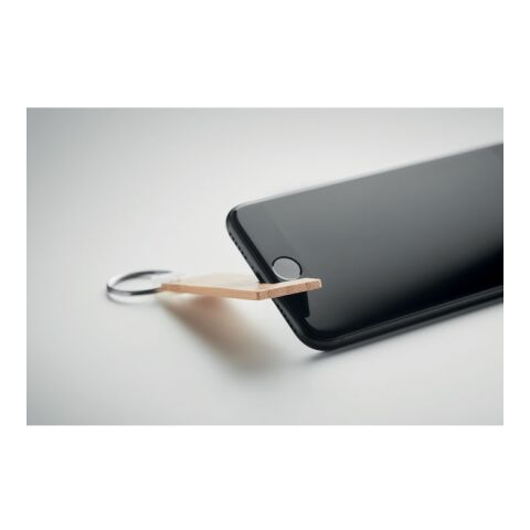 Schlüsselring mit Smartphone-Halter holzfarben | ohne Werbeanbringung | Nicht verfügbar | Nicht verfügbar | Nicht verfügbar