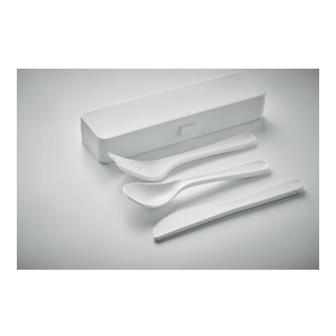 Besteck-Set PP weiß | ohne Werbeanbringung | Nicht verfügbar | Nicht verfügbar | Nicht verfügbar