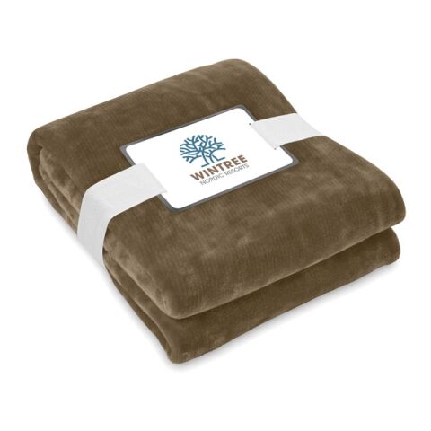 Recycelt PET-Flanell Fleece-Decke 280g/m² Erde | ohne Werbeanbringung | Nicht verfügbar | Nicht verfügbar | Nicht verfügbar