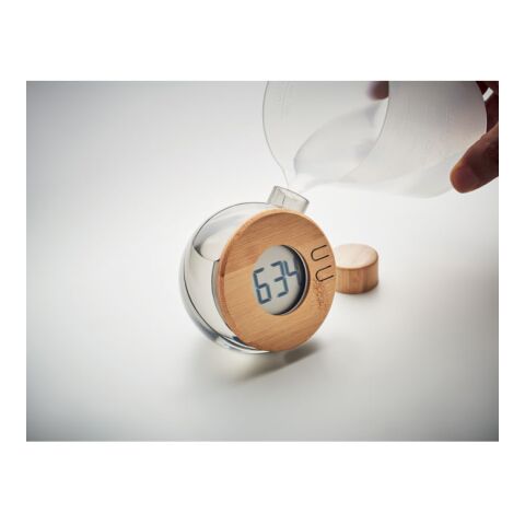 Wasserbetriebene LCD-Uhr transparent grau | ohne Werbeanbringung | Nicht verfügbar | Nicht verfügbar | Nicht verfügbar