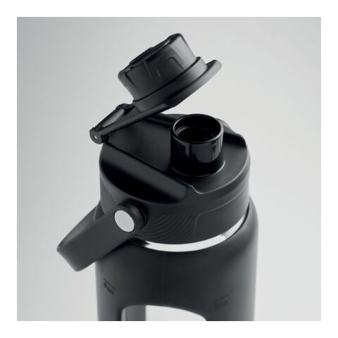 Trinkflasche Glas 750 ml mit Silikon-Schutzhülle schwarz | ohne Werbeanbringung | Nicht verfügbar | Nicht verfügbar