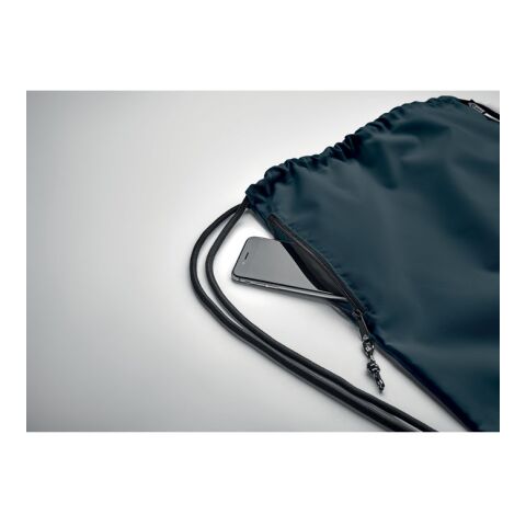 Großer Beutel mit Kordelzug RPET-Polyester marineblau