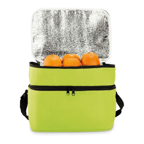Kühltasche mit 2 Reißverschlussfächern limette | ohne Werbeanbringung | Nicht verfügbar | Nicht verfügbar | Nicht verfügbar