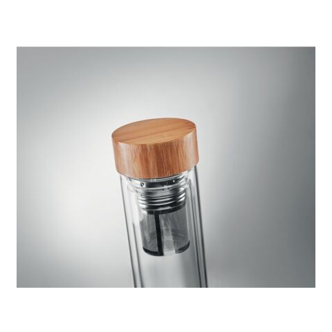 Doppelwandige Trinkflasche aus Glas transparent | ohne Werbeanbringung | Nicht verfügbar | Nicht verfügbar