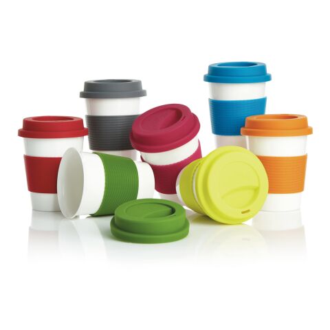 ECO PLA Kaffeebecher grau-weiß | ohne Werbeanbringung | Nicht verfügbar | Nicht verfügbar