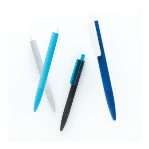 X3-Stift mit Smooth-Touch navy blau-weiß | ohne Werbeanbringung | Nicht verfügbar | Nicht verfügbar