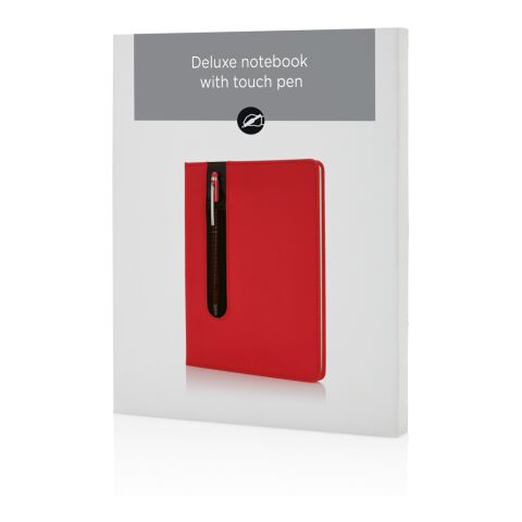 Basic Hardcover PU A5 Notizbuch mit Stylus-Stift rot | ohne Werbeanbringung | Nicht verfügbar | Nicht verfügbar | Nicht verfügbar