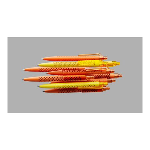 Prodir QS40 Druckkugelschreiber Soft Touch mit Metallclip gelb-silber | Schwarz | ohne Werbeanbringung