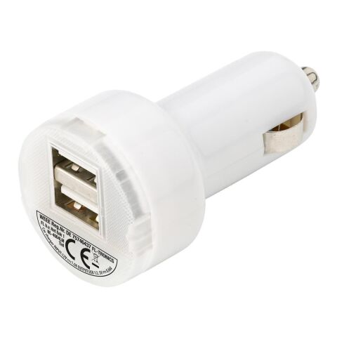 USB-KFZ Ladestecker 'Duo' aus Kunststoff Kobaltblau | ohne Werbeanbringung | Nicht verfügbar | Nicht verfügbar