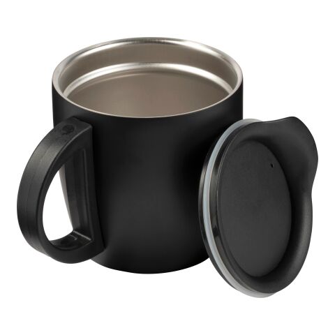 Doppelwandiger Kaffeebecher Cowboy aus Edelstahl 350 ml Schwarz | ohne Werbeanbringung | Nicht verfügbar | Nicht verfügbar