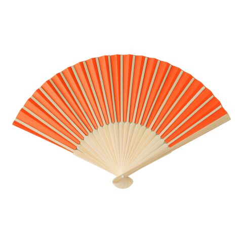 Handfächer aus Bambus Elio Orange | ohne Werbeanbringung | Nicht verfügbar | Nicht verfügbar