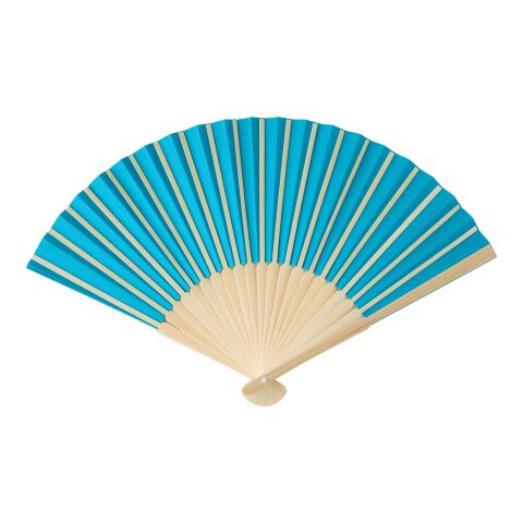 Handfächer aus Bambus Elio Hellblau | ohne Werbeanbringung | Nicht verfügbar | Nicht verfügbar