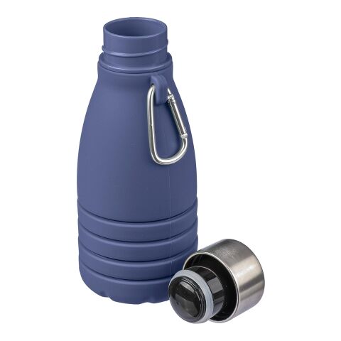 Faltbare Silikon-Trinkflasche 550 ml Erin Blau | ohne Werbeanbringung | Nicht verfügbar | Nicht verfügbar