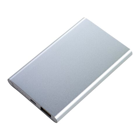 Powerbank 'Blogger' aus Kunststoff Silber