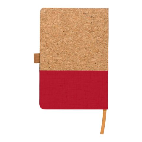 Notizbuch Trevor aus Kork und Baumwolle Rot
