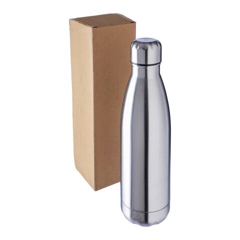 Doppelwandige Edelstahlflasche 500 ml Clifford aus recyceltem Stahl Silber