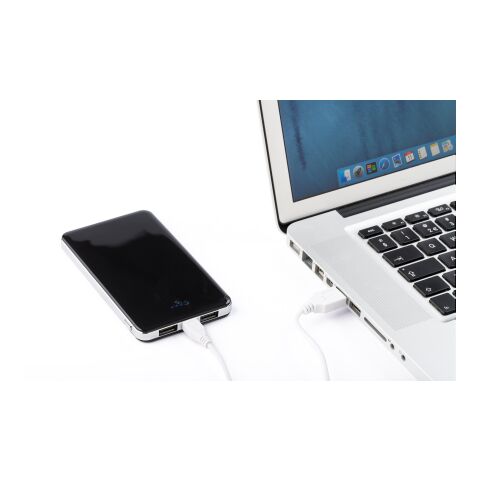 Powerbank &#039;Flatline&#039; aus ABS-Kunststoff Schwarz | ohne Werbeanbringung | Nicht verfügbar | Nicht verfügbar