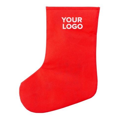 Weihnachtsstrumpf aus Non-Woven (80 gr/m²) Rot/Weiß | ohne Werbeanbringung | Nicht verfügbar | Nicht verfügbar