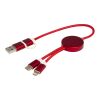 Alasia 30 cm 5-in-1 Kabel aus recyceltem Kunststoff für Datenübertragung und 27W Schnellladung Standard | rot | ohne Werbeanbringung | Nicht verfügbar | Nicht verfügbar