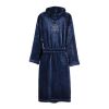 VINGA Louis Luxus Plüsch GRS rPET Bademantel Größe L/XL navy blau | ohne Werbeanbringung | Nicht verfügbar | Nicht verfügbar | Nicht verfügbar