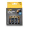 Aqiila Wiederaufladbare USB-C-Batterien AAA 600 mAh, 4er-Pack schwarz | ohne Werbeanbringung | Nicht verfügbar | Nicht verfügbar
