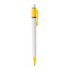 Kugelschreiber Baron Colour Hardcolour Weiss-Gelb | 1-farbiger Siebdruck | 270° vom Clip | 45 mm x 25 mm | Nicht verfügbar