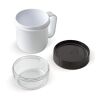 Lunchbecher to-go 520+230ml Weiss | 1-farbiger Tampondruck | Deckel | Ø 45 mm | Nicht verfügbar