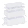 Doppelte Lunchbox mit Besteck Weiss