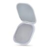 LED-Kompakt-Spiegel 350 mAh Weiss | 1-farbiger Tampondruck | Oberseite | 50 mm x 50 mm