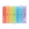 7-Tage-Pillendose Joseph Neon Sortiment | 1-farbiger Tampondruck | Oberseite | 65 mm x 60 mm