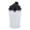 Recycelter Edelstahl-Thermobecher für Kaffee zum Mitnehmen, 400 ml Weiss | ohne Werbeanbringung | Nicht verfügbar | Nicht verfügbar