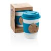 ECO PLA Kaffeebecher blau-weiß | ohne Werbeanbringung | Nicht verfügbar | Nicht verfügbar