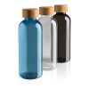 GRS rPET Flasche mit Bambus-Deckel weiß | ohne Werbeanbringung | Nicht verfügbar | Nicht verfügbar