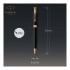 Parker SONNET Stift mattschwarz mit Palladium-Verzierungen gold