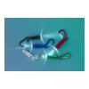 Mini-Taschenlampe aus Aluminium mit Karabiner Silber