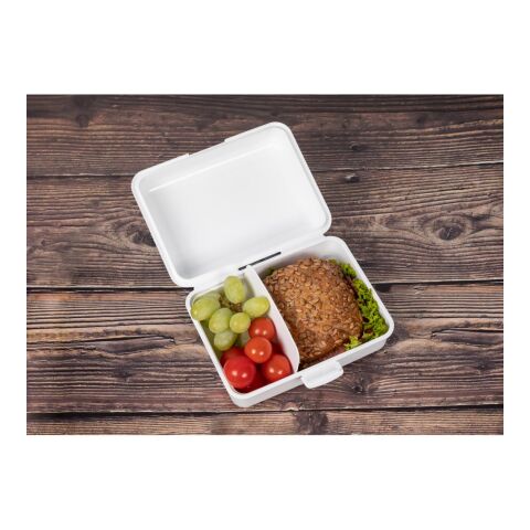 Vorratsdose &quot;School-Box&quot; groß, mit Trennschale weiß | ohne Werbeanbringung | Nicht verfügbar | Nicht verfügbar