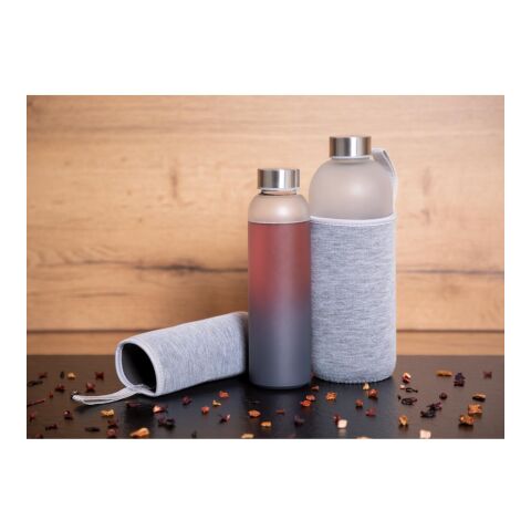 Glasflasche mit Hülle "Iced" 1,0 l transparent | ohne Werbeanbringung | Nicht verfügbar | Nicht verfügbar