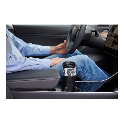 Isolierbecher &quot;Temptation&quot;, groß, mit Manschette schwarz | ohne Werbeanbringung | Nicht verfügbar | Nicht verfügbar