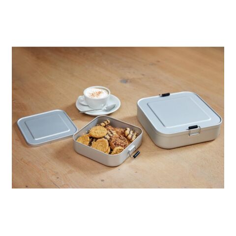 Vorratsdose "Quadrado", large silber | ohne Werbeanbringung | Nicht verfügbar | Nicht verfügbar