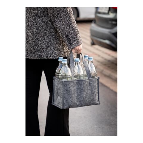Flaschentasche "Filz" grau | ohne Werbeanbringung | Nicht verfügbar | Nicht verfügbar