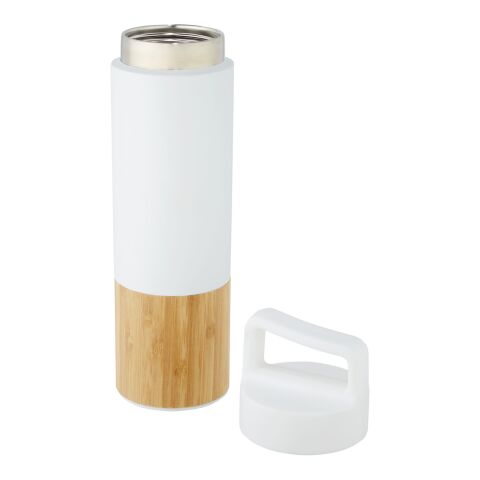 Torne Mit Kupfer vakuumisolierte 540 ml Edelstahlflasche mit Bambus Außenwand Standard | weiß | ohne Werbeanbringung | Nicht verfügbar | Nicht verfügbar