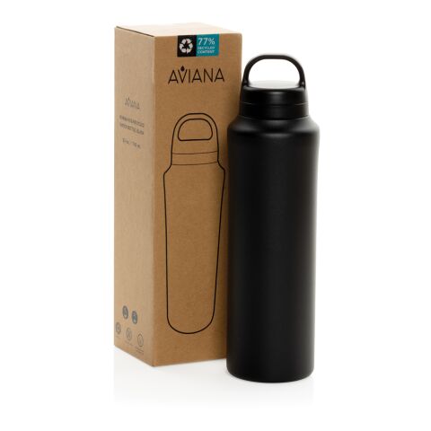 Aviana™ Rowan RCS recycelte Wasserflasche 740ml schwarz | ohne Werbeanbringung | Nicht verfügbar | Nicht verfügbar