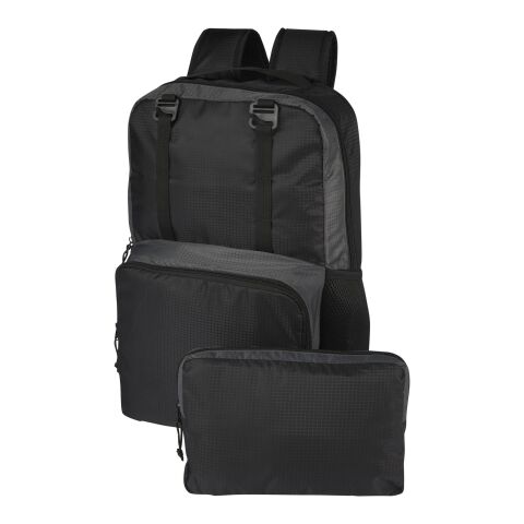 Trailhead 15&quot; GRS recycelter zweifarbiger Laptop-Rucksack 14 L Standard | schwarz-grau | ohne Werbeanbringung | Nicht verfügbar | Nicht verfügbar | Nicht verfügbar