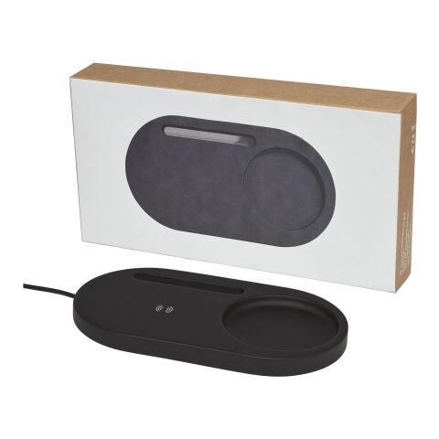 Klip kabelloser 5 W Schreibtisch Organizer mit Ladefunktion Standard | schwarz | ohne Werbeanbringung | Nicht verfügbar | Nicht verfügbar