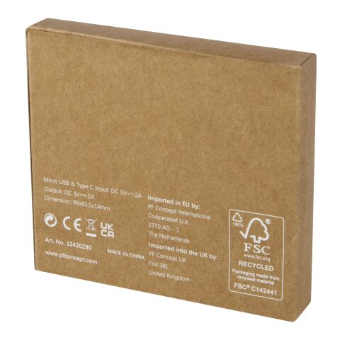 Loop 5000 mAh Powerbank aus recyceltem Kunststoff Standard | schwarz | ohne Werbeanbringung | Nicht verfügbar | Nicht verfügbar