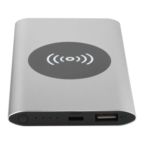 Juice 4000 mAh Typ-C kabellose Powerbank aus recyceltem Aluminium  silber
