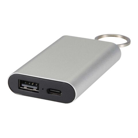 Arcturus 2000 mAh Powerbank aus recyceltem Aluminium mit Schlüsselanhänger Standard | silber | ohne Werbeanbringung | Nicht verfügbar | Nicht verfügbar