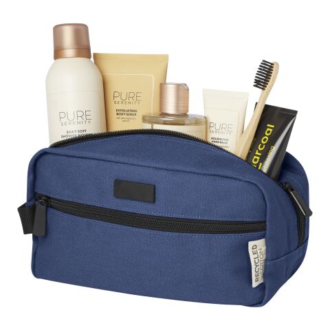 Joey Kosmetiktasche aus GRS recyceltem Canvas 3,5 L Standard | tiefes blau | ohne Werbeanbringung | Nicht verfügbar | Nicht verfügbar | Nicht verfügbar