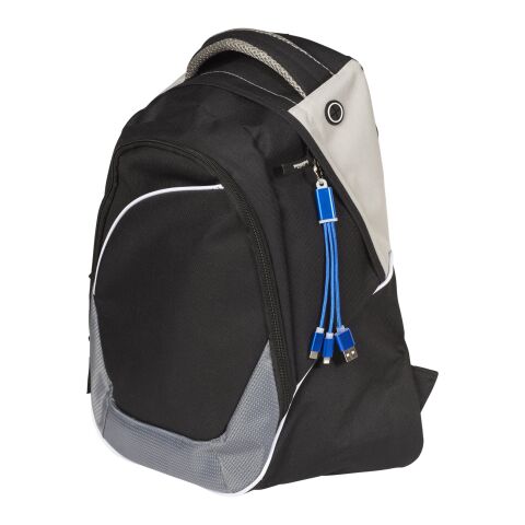 3-in-1 Metall-Ladekabel mit Schlüsselanhänger Standard | royalblau | ohne Werbeanbringung | Nicht verfügbar | Nicht verfügbar